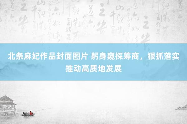 北条麻妃作品封面图片 躬身窥探筹商,狠抓落实推动高质地发展