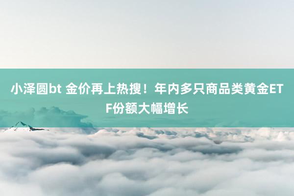 小泽圆bt 金价再上热搜！年内多只商品类黄金ETF份额大幅增长